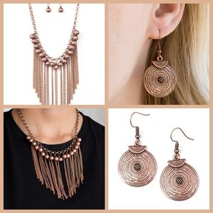 Elegant Copper Necklace and Earring Set NWT